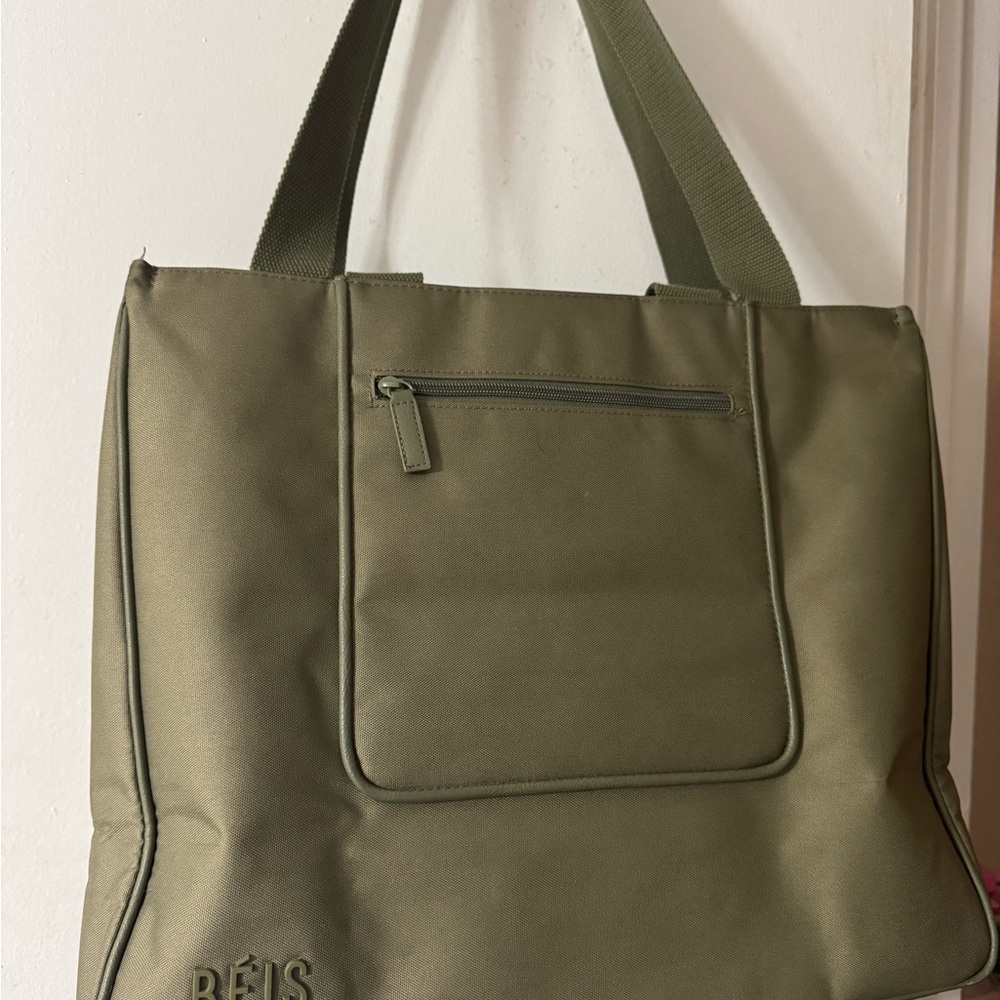 BEIS Olive Green Tote Bag